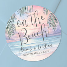 Watercolor On The Beach Wedding
