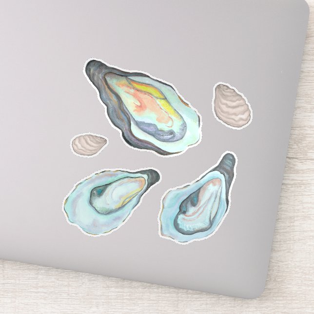 Adesivo Watercolor Oysters Kiss Cut Vinyl (Detalhe)