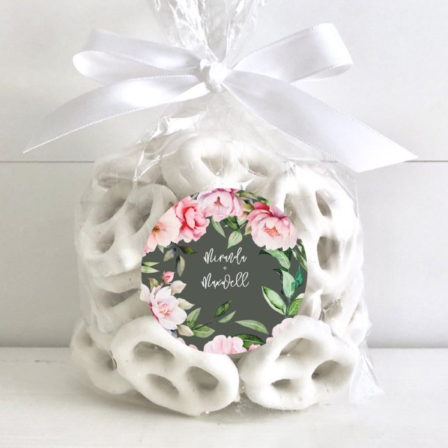 Adesivo Watercolor Peony Magnolia Dark Wedk (Criador carregado)