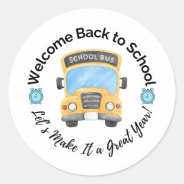 Adesivo Watercolor School Bus Sticker