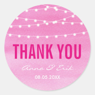Adesivo Watercolor String Luzes Casamento