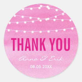 Adesivo Watercolor String Luzes Casamento