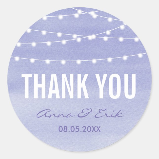 Adesivo Watercolor String Luzes Casamento (Frente)
