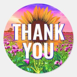 Adesivo Watercolor Sunflower - Floral Obrigado Sticker