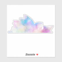 Watercolor Sydney Opera House Sticker