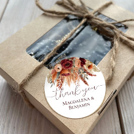 Adesivo Watercolor Terracotta Flows Pampas Obrigado