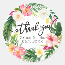 Adesivo Watercolor Tropical Floral Wreath