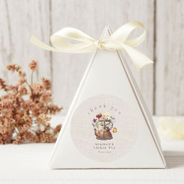 Adesivo Watercolor Wildflower Tea Party Obrigado