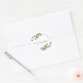 Adesivo Watercolor Winter Greenery Modern Christmas