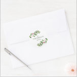 Adesivo Watercolor Winter Greenery Modern Christmas<br><div class="desc">Apresentando o Watercolor Winter Greenery Modern Christmas Classic Round Sticker, um encantador aditamento ao seu decoro de férias que combina o encanto da água pintada manualmente com o verde de inverno com um toque pessoal. Este adesivo é enfeitado com intricadamente pintada aquarela pintada à mão verde de inverno. Cada derrame...</div>