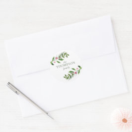Adesivo Watercolor Winter Greenery Modern Christmas