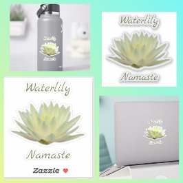 Adesivo Waterlily Lotus Namaste Pastel Amarelo