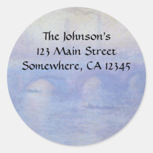 Adesivo Waterloo Bridge, Efeito de Nevoeiro por Claude Mon