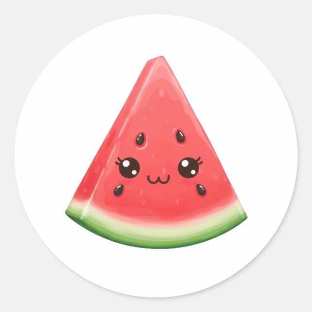 Adesivo Watermelon Sticker Custom Funny Summer Fruit Gift (Frente)