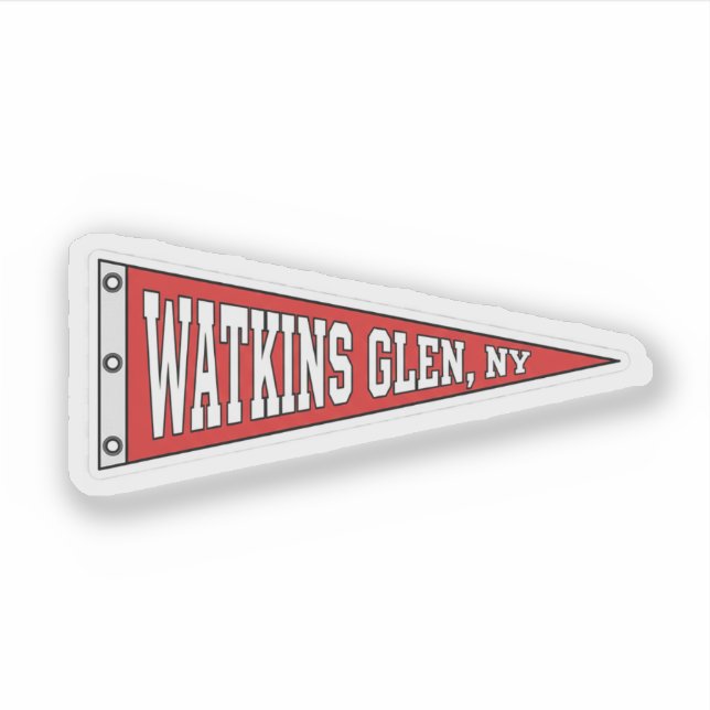 Adesivo Watkins Glen, Nova York - flâmula (Frente)