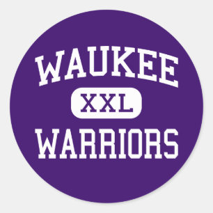 Adesivo Waukee - guerreiros - segundo grau - Waukee Iowa