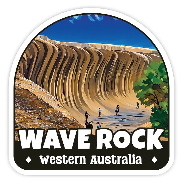 Adesivo Wave Rock, Western Austrália Sticker (Wave Rock Western Australia arch sticker)