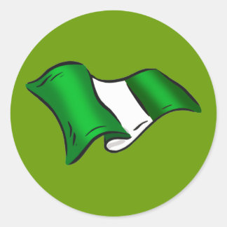 Adesivo Wavy Nigerian flag para admiradores da Nigéria