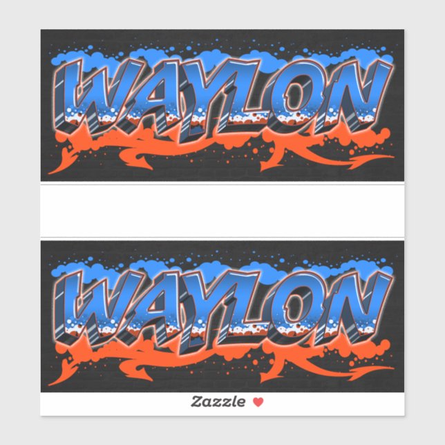 Adesivo Waylon Vorname Name Graffiti Aufkleber Sticker (Folha)