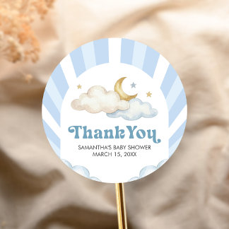 Adesivo We are Over the Moon Baby Shower