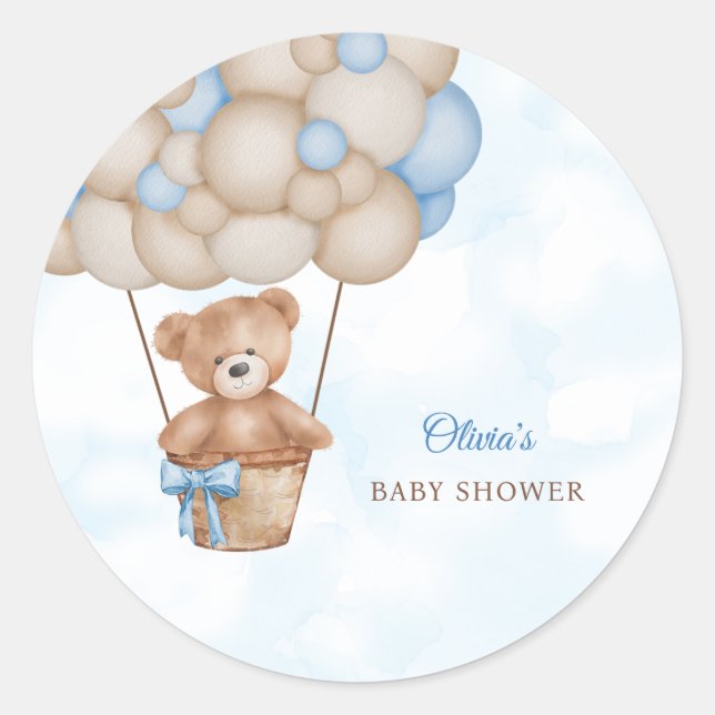 Adesivo We Can Bearly Wait Baby Shower (Frente)