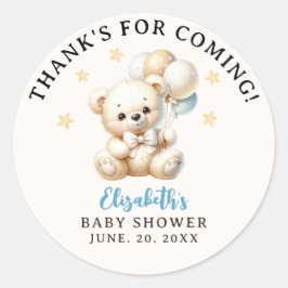 Adesivo We can bearly wait Bear Baby Shower Boy party