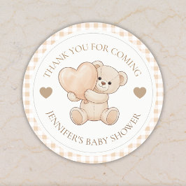 Adesivo We Can Bearly Wait Teddy Bear Baby Shower