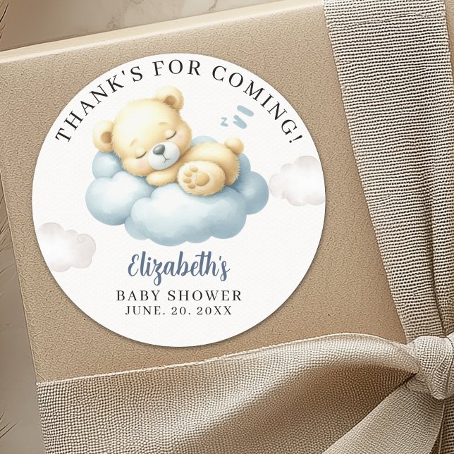 Adesivo We can Bearly wait - Teddy Bear Baby Shower Boy (Criador carregado)