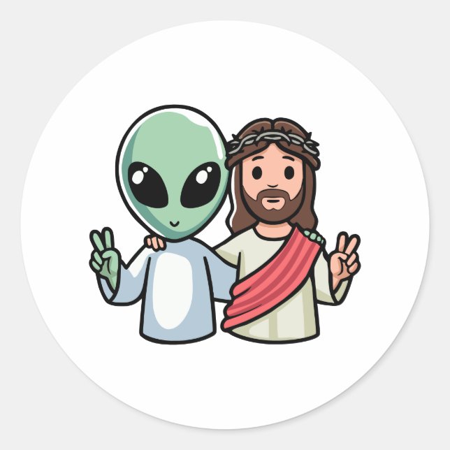 Adesivo We come in peace (Frente)