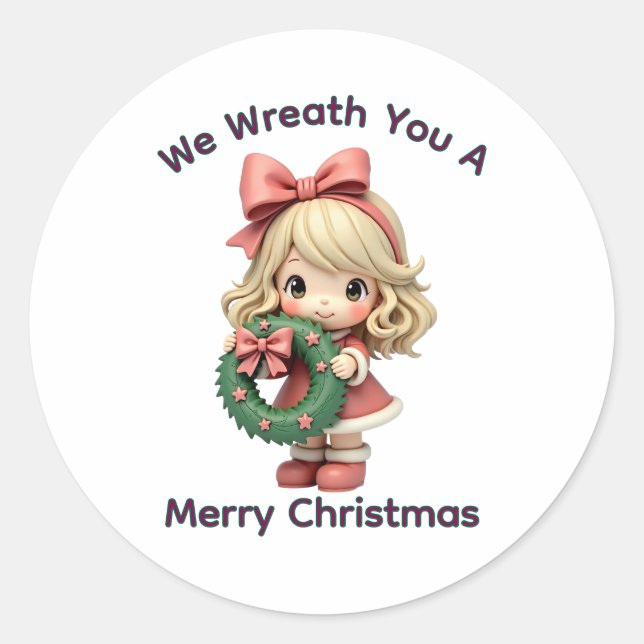 Adesivo We Wreath You a Merry Christmas  (Frente)