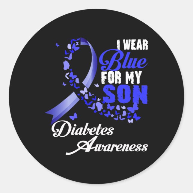 Adesivo Wear Blue For My Son T1d Diabetes Awareness Blue R (Frente)