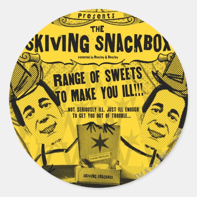 Adesivo Weasley e produtos da weasley (Frente)