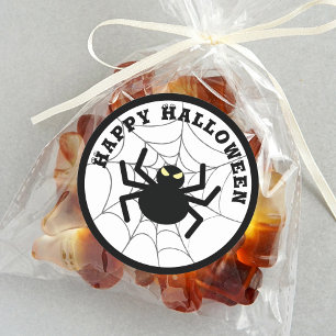 Adesivo Web de aranha preta assustador assustador do Dia