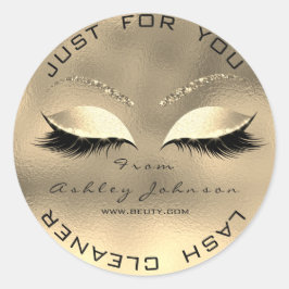 Adesivo Web Name Beauon Salon Glitter Dourado Lash Cleaner