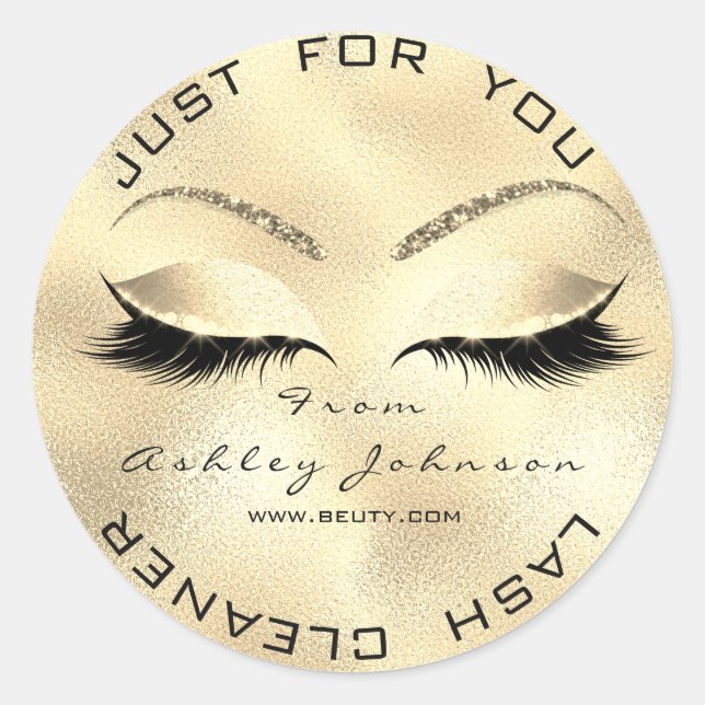 Adesivo Web Name Beauty Salon Glitter Glam Lash Cleaner (Frente)