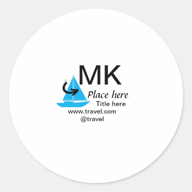 Adesivo Web site do agente do viagem da seta preta do barc (Frente)