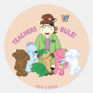 Adesivo Webkinz: Regra dos professores!