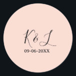 Adesivo Wedding couple name letter date red pastel backgro<br><div class="desc">Design</div>