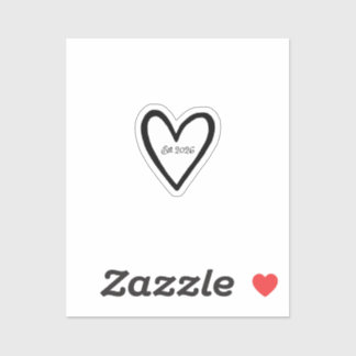 Adesivo Wedding Heart Outlined Bride Groom