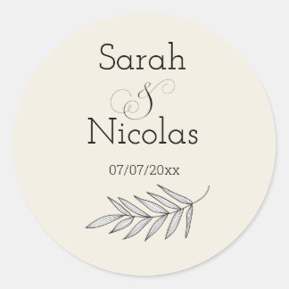 Adesivo Wedding stickers personalized minimalist
