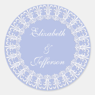 Adesivo Wedgewood Blue1 que Wedding o envelope