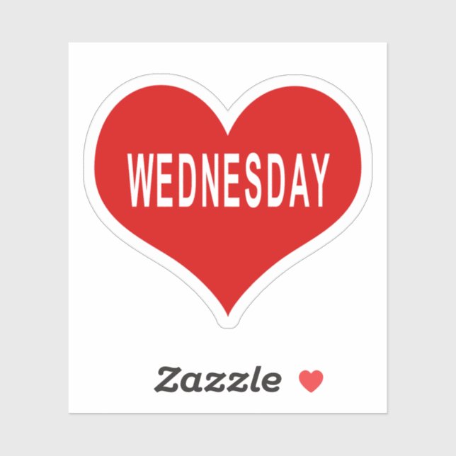 Adesivo WEDNESDAY Red Love Heart Vinyl Sticker (Folha)