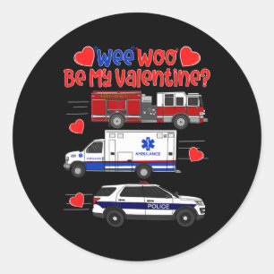 Adesivo Wee Woo Seja Meu Namorado Caminhão De Bombeiros Am