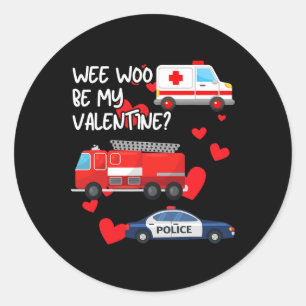 Adesivo Wee Woo Seja Meu Namorado Caminhão De Bombeiros Am