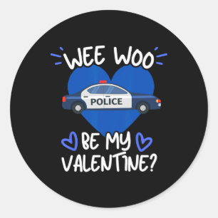 Adesivo Wee Woo Seja Meu Namorado Carro da Polícia Oficial