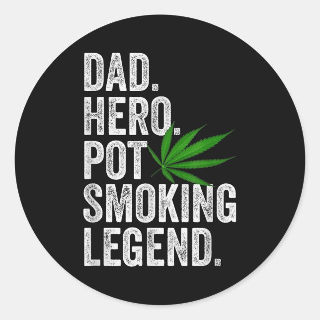 Adesivo Weed Dad Shirt Funny Stoner Christmas T Smoker Hum (Frente)