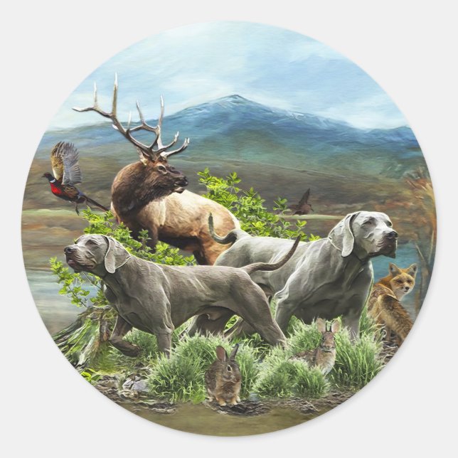 Adesivo Weimaraner, "Cinza Fantasma" (Frente)