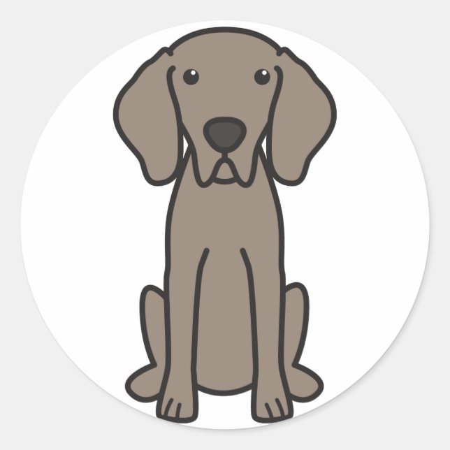 Adesivo Weimaraner Dog Cartoon (Frente)