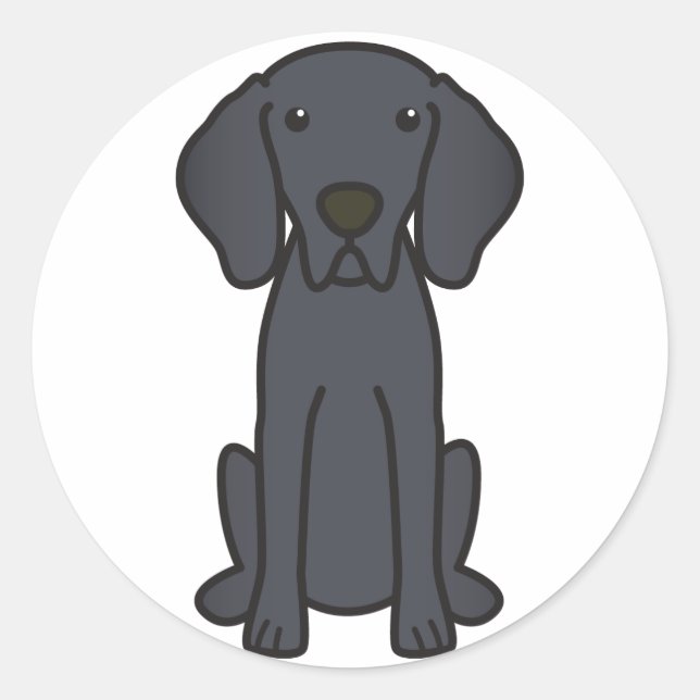Adesivo Weimaraner Dog Cartoon (Frente)