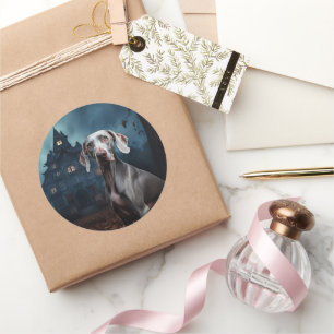 Adesivo Weimaraner Halloween Scary